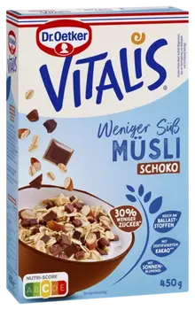 Dr. Oetker Vitlias Weniger süß Schoko Müsli