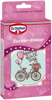 Dr. Oetker Zucker Dekor Schild Fahrrad
