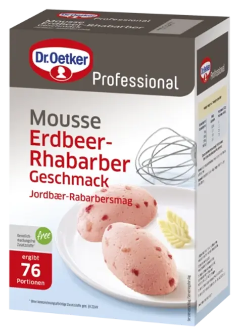 Dr. Oetker Mousse Erdbeer-Rhabarber-Geschmack 1 kg