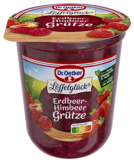 Dr. Oetker Erdbeer-Himbeer Grütze