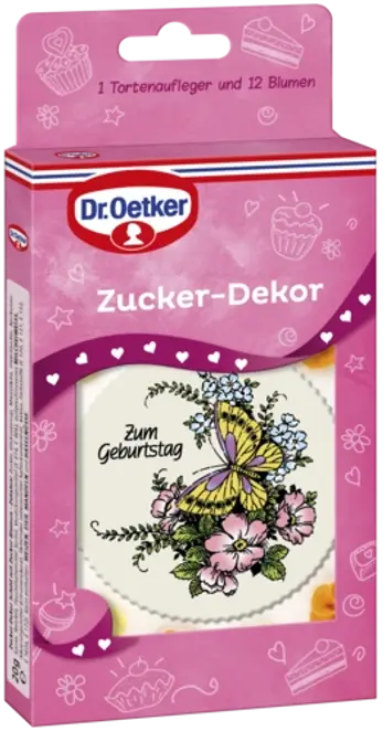 Dr. Oetker Zucker Dekor Schild Schmetterling