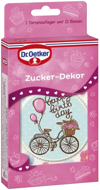 Dr. Oetker Zucker Dekor Schild Fahrrad