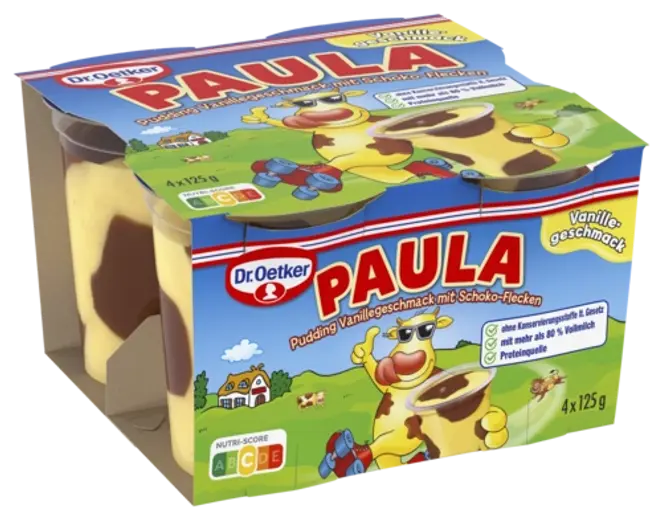 Dr. Oetker PAULA Pudding Vanillegeschmack mit Schoko-Flecken