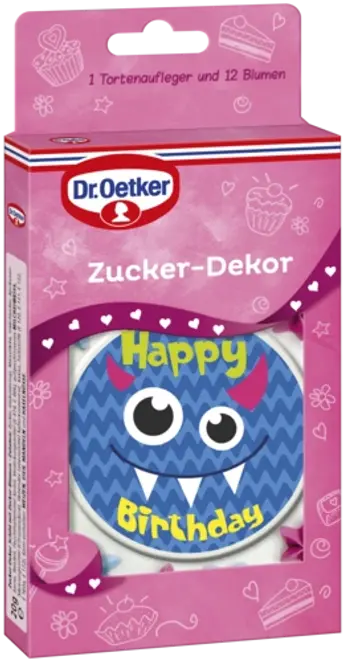 Dr. Oetker Zucker Dekor Schild Monster