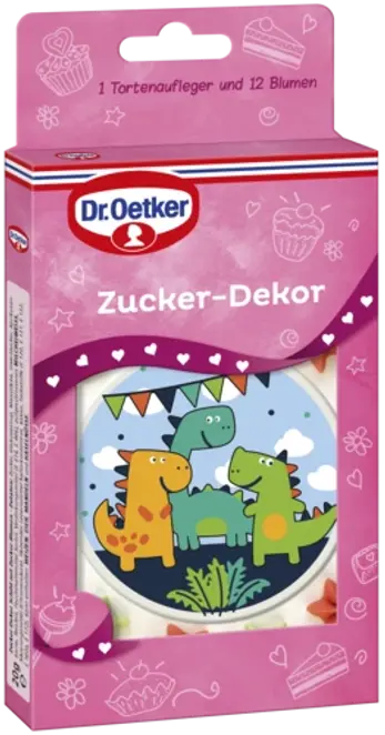 Dr. Oetker Zucker Dekor Schild Dinosaurier