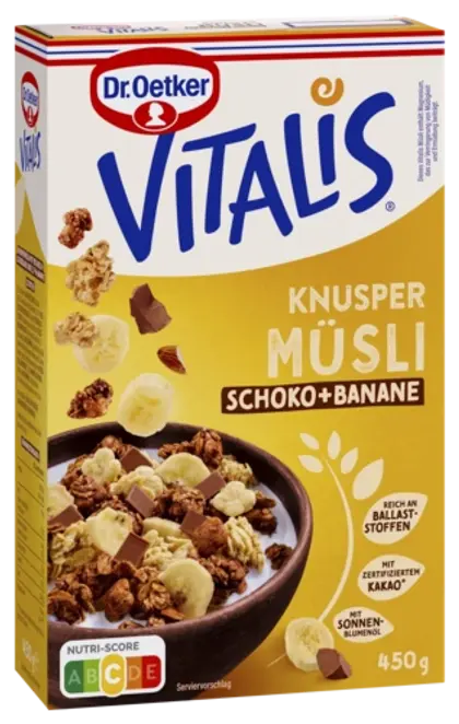 Dr. Oetker Vitalis Knuspermüsli Schoko-Banane