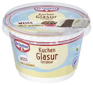 Dr. Oetker Kuchen Glasur Weiß mit Vanille-Geschmack