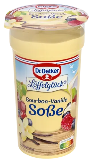 Dr. Oetker Bourbon-Vanille-Soße (aus dem Kühlregal)