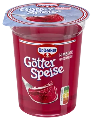 Dr. Oetker Götterspeise Himbeer-Geschmack 125 g (aus dem Kühlregal)
