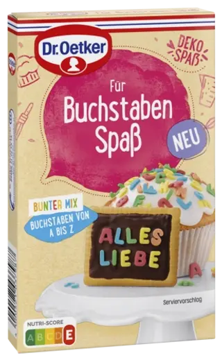 Dr. Oetker Dekor Buchstaben Spaß Bunter Mix
