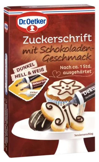 Dr. Oetker Zuckerschrift mit Schokoladen-Geschmack weiß