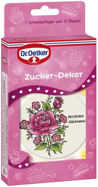 Dr. Oetker Zucker Dekor Schild Rosen