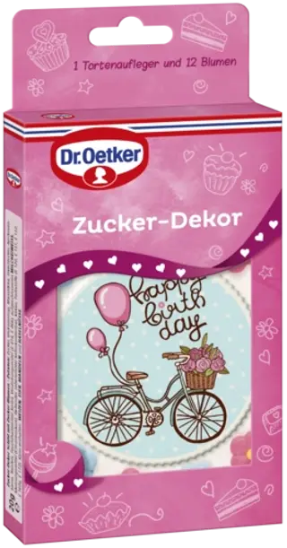 Dr. Oetker Zucker Dekor Schild Fahrrad