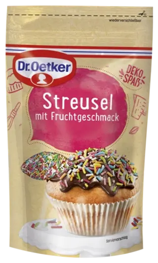 Dr. Oetker Streusel mit Fruchtgeschmack