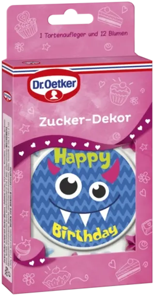 Dr. Oetker Zucker Dekor Schild Monster