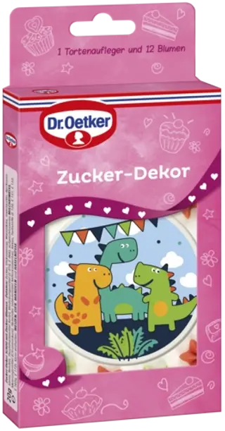 Dr. Oetker Zucker Dekor Schild Dinos