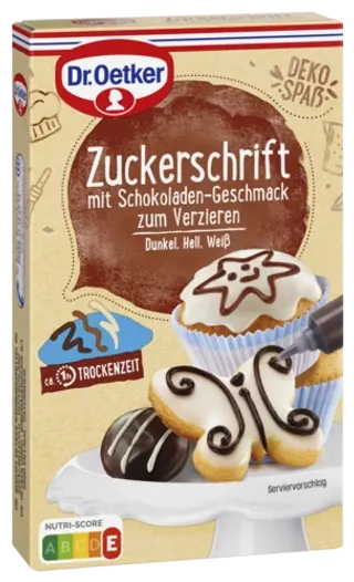 Dr. Oetker Zuckerschrift mit Schokoladen-Geschmack dunkel