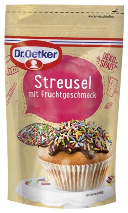 Dr. Oetker Streusel mit Fruchtgeschmack