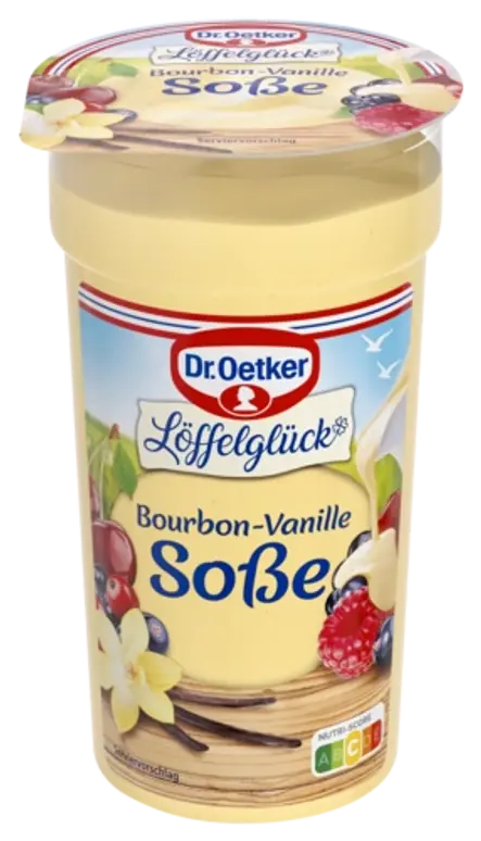 Dr. Oetker Bourbon-Vanille-Soße (aus dem Kühlregal)