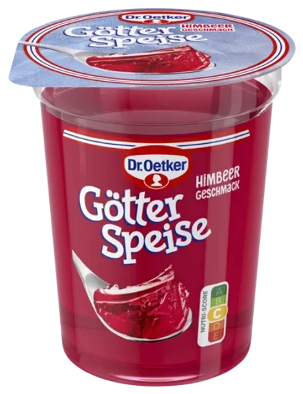 Dr. Oetker Götterspeise Himbeer-Geschmack 125 g (aus dem Kühlregal)