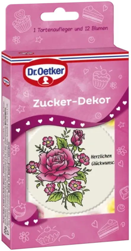 Dr. Oetker Zucker Dekor Schild Rosen