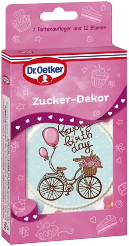 Dr. Oetker Zucker Dekor Schild Fahrrad