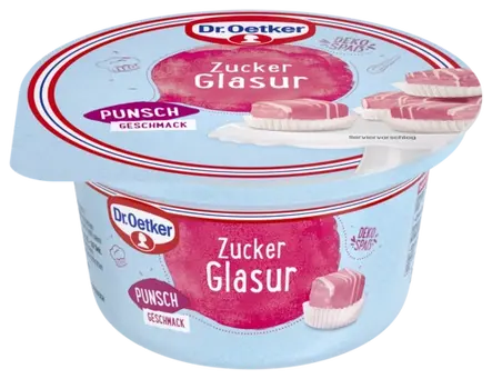 Dr. Oetker Zuckerglasur Punsch-Geschmack (zur Saison erhältlich) (3 Becher)