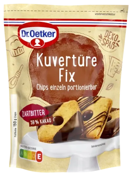 Dr. Oetker Kuvertüre Fix Zartbitter