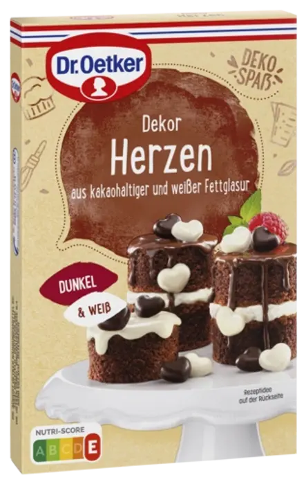 Dr. Oetker Schoko-Dekor Herzen weiß
