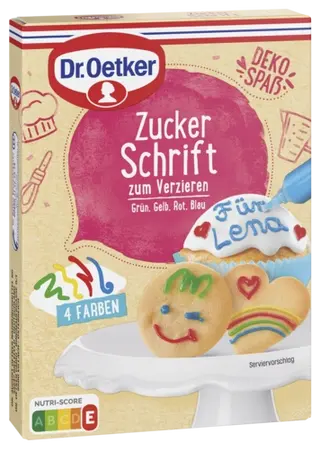 Dr. Oetker Zuckerschrift 4 Farben rot