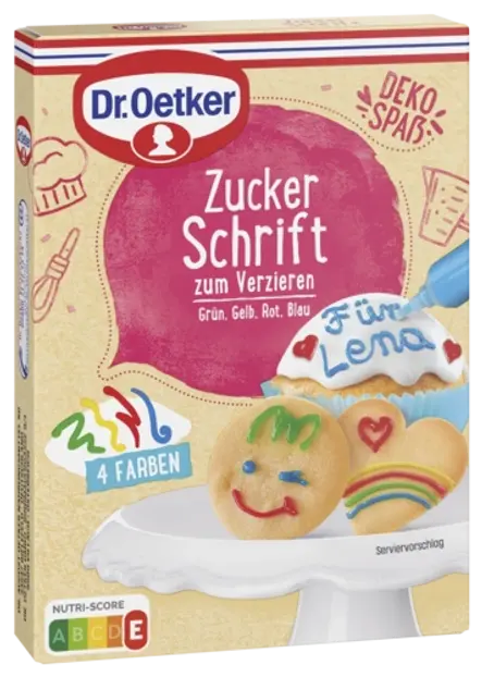 Dr. Oetker Zuckerschrift 4 Farben rot