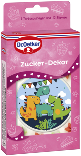 Dr. Oetker Zucker Dekor Schild Dinosaurier