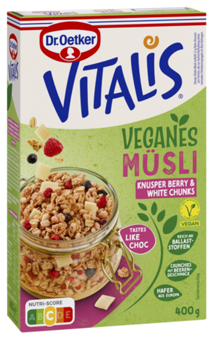 Dr. Oetker Vitalis Vegan Knusper Berry White Chunks