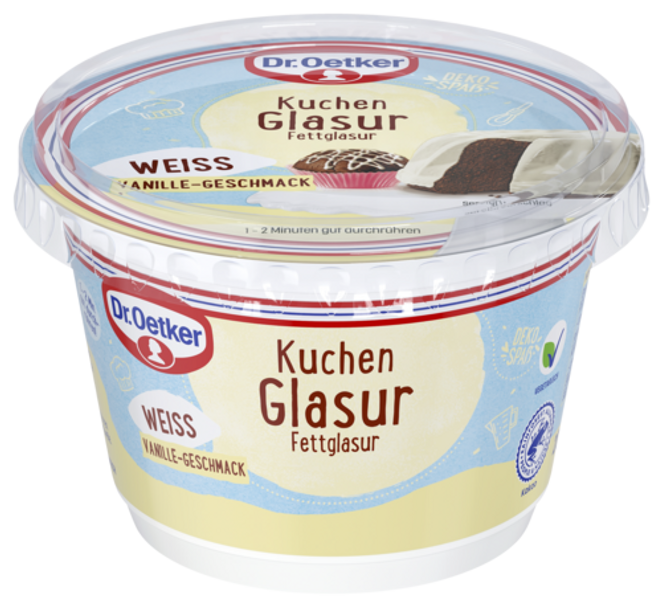 Dr. Oetker Kuchenglasur Weiß mit Vanille-Geschmack