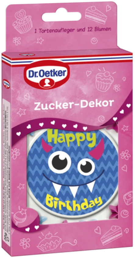 Dr. Oetker Zucker Dekor Schild Monster