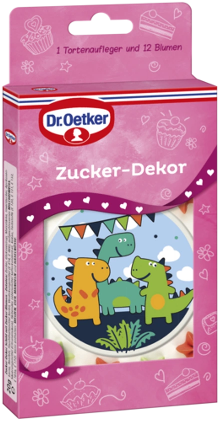 Dr. Oetker Zucker Dekor Schild Dinos